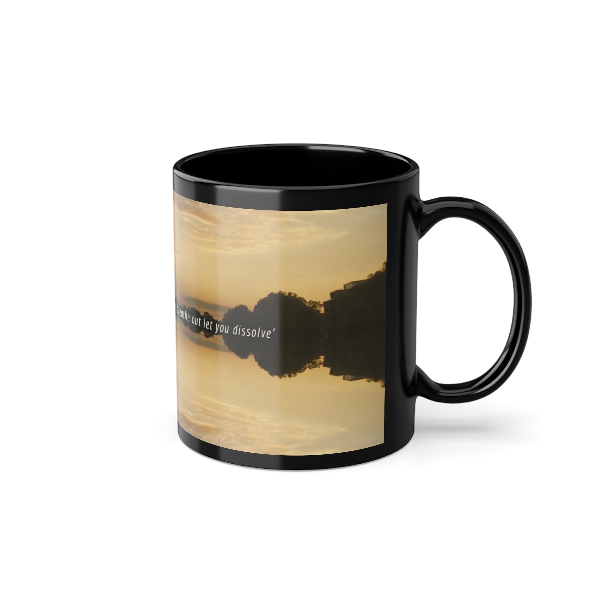 'Version(Dissolve)' Black coffee mug (Europe)